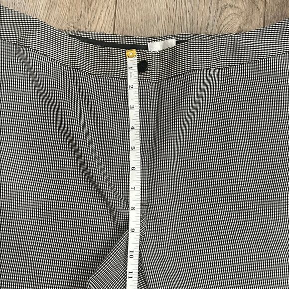 Chico's Black White Gingham Houndstooth Wide Leg Pants Capris Career Size 2/12 - Picture 5 of 8